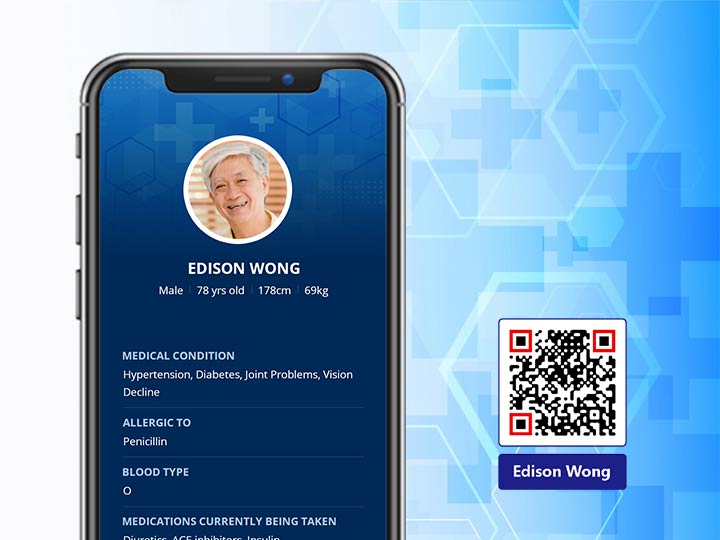  Código QR de alerta médica